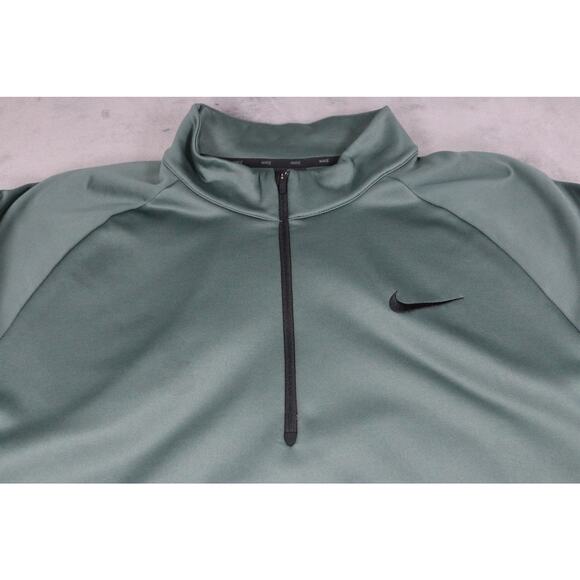Nike Dri-FIT Pullover Mens 4XL Green Half Zip Lightweight Athletic Sweatshirt - Picture 3 of 8